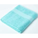 Serviettes de bain Homescapes bleues en coton 50x90 