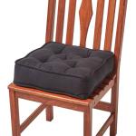 Galettes de chaise Homescapes noires en polyester 40x40 cm 