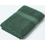 Serviettes de bain Homescapes vert foncé en coton 50x90 