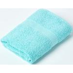 Serviettes de bain Homescapes bleues en coton lavable en machine 50x90 