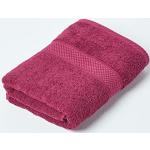 Serviettes de bain Homescapes rouge bordeaux en coton 50x90 