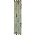 Rideaux Homing argentés en polyester à motif palmier transparents 