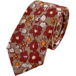 Cravates de mariage rouges à fleurs en coton Taille L pour homme 