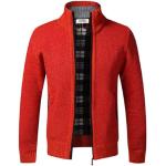 Gilets zippés rouges Taille L look fashion pour homme en promo 