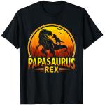 T-shirts pour la fête des pères noirs à motif dinosaures Taille S look fashion pour homme 