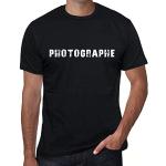 Homme Tee-Shirt Photographe T-Shirt Graphique Éco-Responsable Vintage Cadeau Nouveauté Noir Profond L