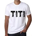 Homme Tee-Shirt Titi T-Shirt Graphique Éco-Responsable Vintage Cadeau Nouveauté Blanc L