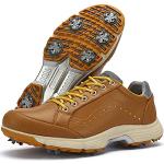 Chaussures de golf marron en microfibre étanches pour pieds larges Pointure 42 look fashion pour homme 