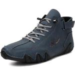 Desert boots bleues en cuir respirantes à lacets Pointure 38,5 look casual pour homme en promo 