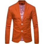 Blazers vintage orange en toile à col montant Taille M steampunk pour homme 
