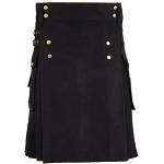 Jupes écossaises noires en coton Taille 3 XL look fashion pour femme 