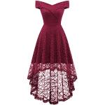 Robes en dentelle vintage de mariée rouge foncé Taille XXL look Pin-Up pour femme 