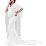 Robes de grossesse été de mariage beiges nude maxi à col en V Taille XL look fashion pour femme 