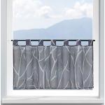 Brise-bises gris en polyester transparents en lot de 1 45x120 