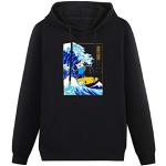Hoodies Adventure Time Great Wave at Long Sleeve Sweatshirts Black XXL