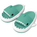 Claquettes de piscine Hoomall vert menthe à motif requins à bouts ouverts Pointure 39 look fashion pour femme 