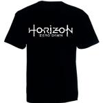 Horizon Zero Dawn White Yellow Black Red Mens Women T T-Shirts à Manches Courtes 100% Cotton -XXXL Forbidden West Tee 2 II PS4 PS5 Aloy Cosplay(Large)