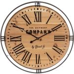 Horloge Colonial métal bois D58 cm