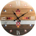 Horloges murales Amadeus multicolores en bois 