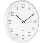 Horloges design Karlsson blanches en métal finition mate modernes 