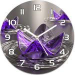 Horloges blanches en verre à motif fleurs modernes 