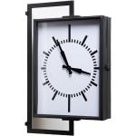 Horloges de gare Amadeus noires en métal modernes 