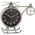 J-line Horloge HELICOPTERE Metal Gris (21x15x20cm) JLINE 2727