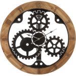 Horloge mécanique, métal bois D58 cm