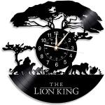 Horloges murales en vinyle à motif lions 