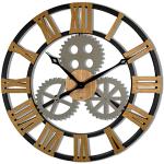 Horloges design marron en bois massif Jake et les pirates Tic-Tac industrielles 
