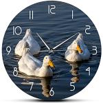 Horloges silencieuses en plastique à motif canards 