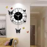 Horloges silencieuses grises en métal à motif papillons Jake et les pirates Tic-Tac modernes 