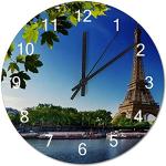 Horloges silencieuses en verre à motif Tour Eiffel Tour Eiffel 