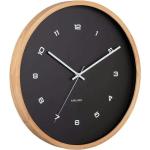 Horloges design Karlsson noires en bois 
