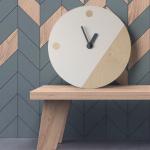 Horloges silencieuses marron laquées en bois modernes 