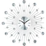 Horloges design argentées en métal à strass 