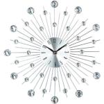 Horloges design Paris Prix argentées en métal à strass en promo 