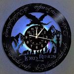 Horloges design noires en vinyle Le Seigneur des Anneaux 