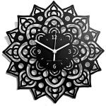 Horloges murales noires en bois à motif mandala Jake et les pirates Tic-Tac 