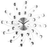 Horloges design argentées en cristal à strass modernes 