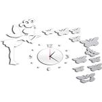 Horloges silencieuses en plastique à motif papillons modernes 