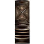 DIXTIME Horloge Murale XXL 3D Abstrait Bronze 30 x 90 cm hochkant Silencieux GL de 007H