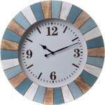 Horloge Océan 60 cm - Bleu Rond Bois Amadeus 60x6 cm - bleu Bois massif 3520071893914
