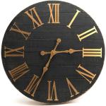 Horloges murales Amadeus noires en bois 