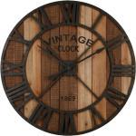 Horloge Vintage , métal bois D91 cm