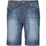 Shorts en jean Hot Buttered bleus en coton délavés Taille M pour homme en promo 