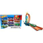 Hot Wheels Action Coffret Double Piste des Champions, fourni avec une  petite voiture de course, jouet pour enfant, GBF82