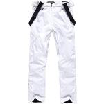 Pantalons de ski blancs imperméables respirants Taille S look fashion pour homme 