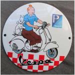 Posters en émail Tintin 