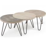 Tables modulables Kave Home marron scandinaves 